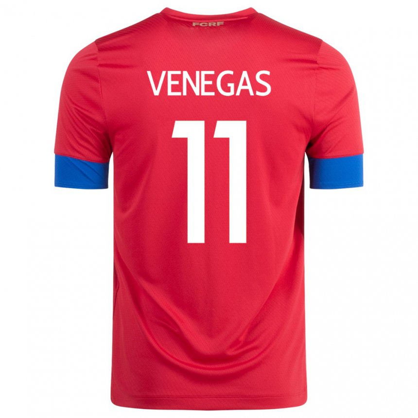 Niño Camiseta Costa Rica Johan Venegas #11 Rojo 1ª Equipación 22-24 La Camisa