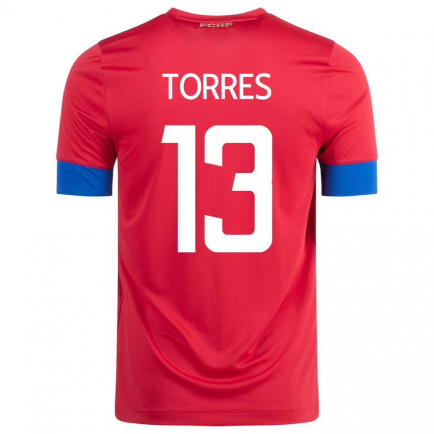 Niño Camiseta Costa Rica Gerson Torres #13 Rojo 1ª Equipación 22-24 La Camisa