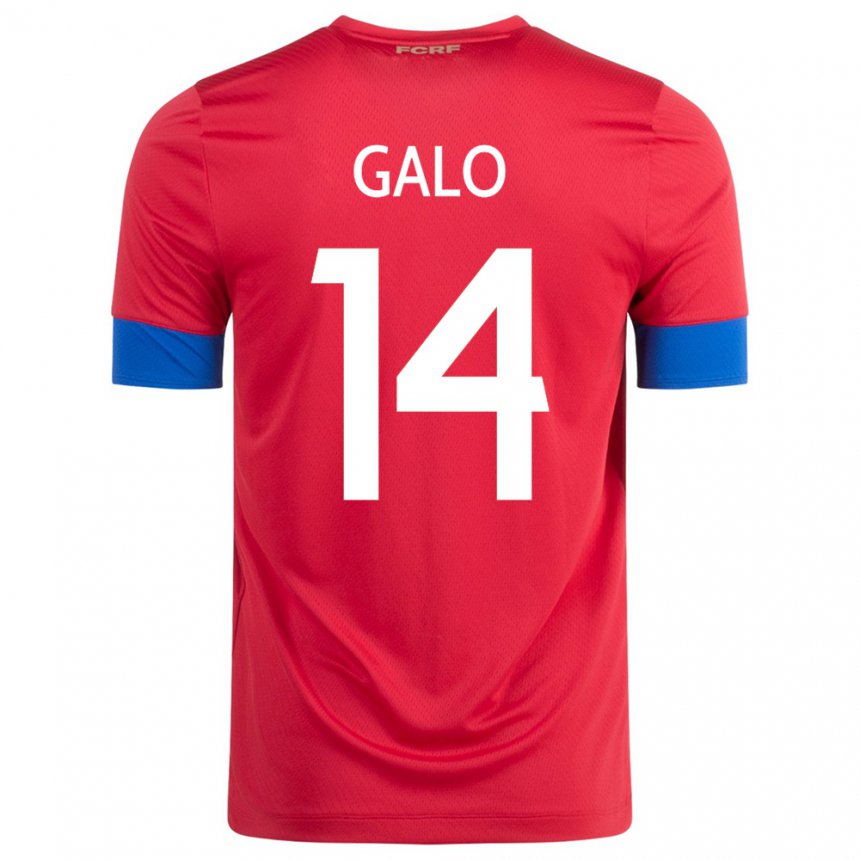 Niño Camiseta Costa Rica Orlando Galo #14 Rojo 1ª Equipación 22-24 La Camisa