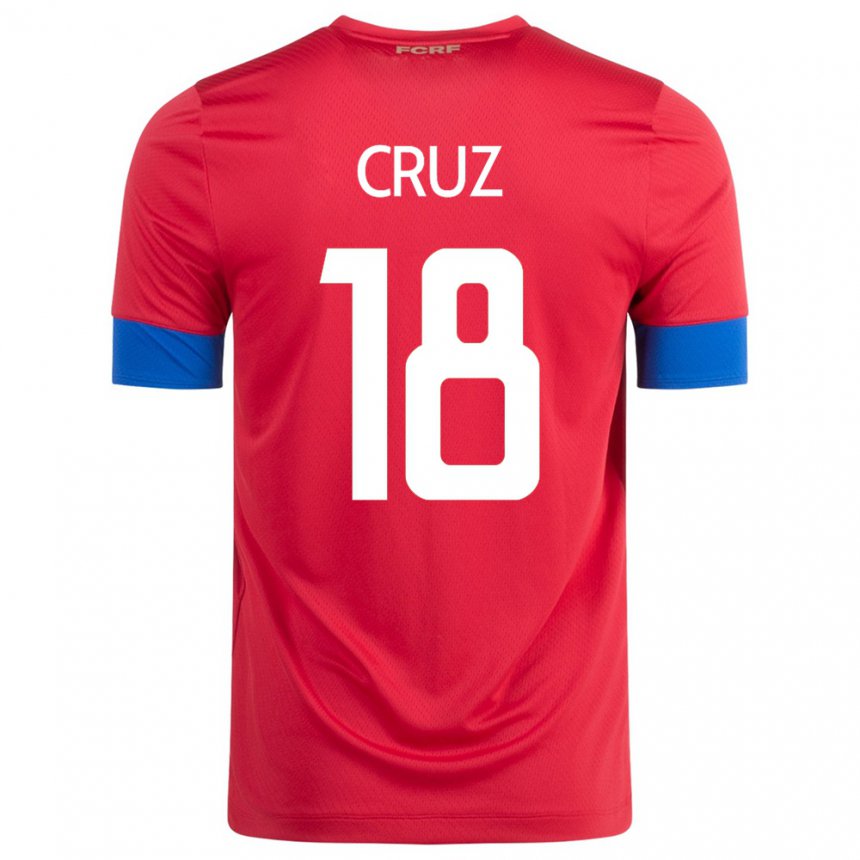 Niño Camiseta Costa Rica Aaron Cruz #18 Rojo 1ª Equipación 22-24 La Camisa