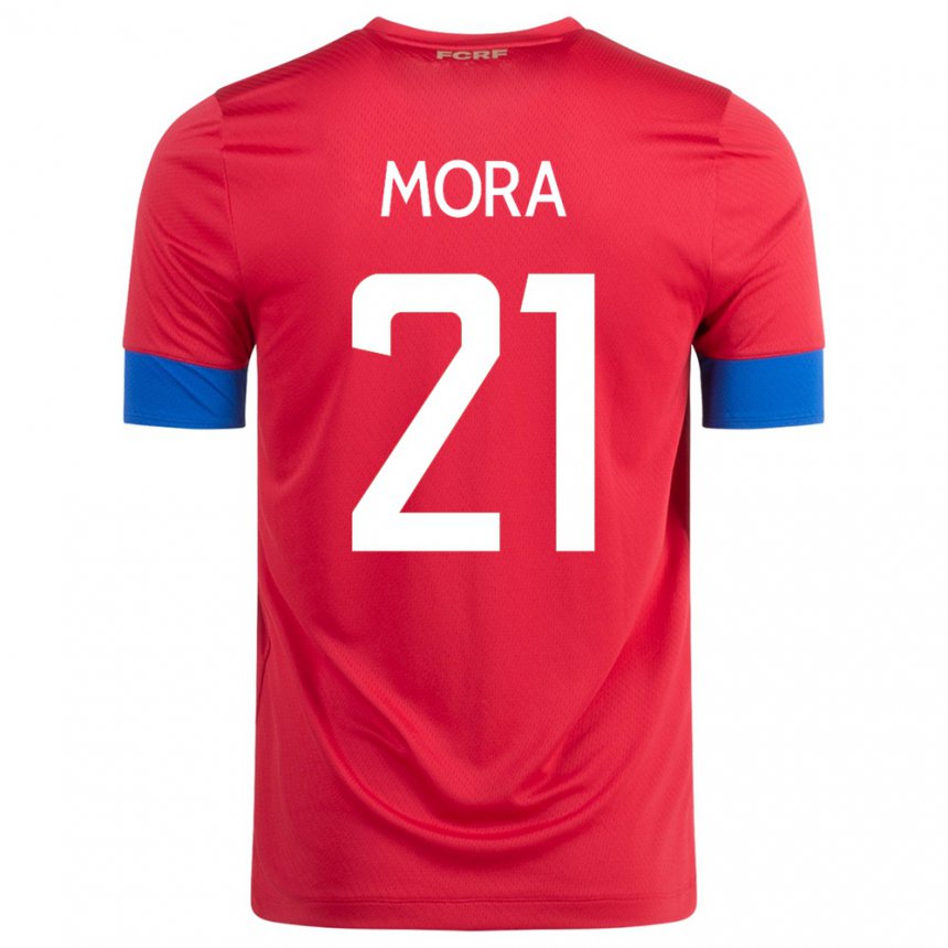 Niño Camiseta Costa Rica Carlos Mora #21 Rojo 1ª Equipación 22-24 La Camisa