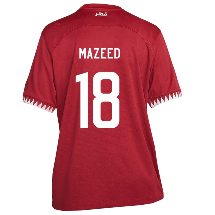Niño Camiseta Catar Khalid Muneer Ali #18 Granate 1ª Equipación 22-24 La Camisa