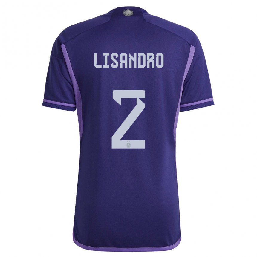 Niño Camiseta Argentina Lisandro Martinez #2 Morado 2ª Equipación 22-24 La Camisa