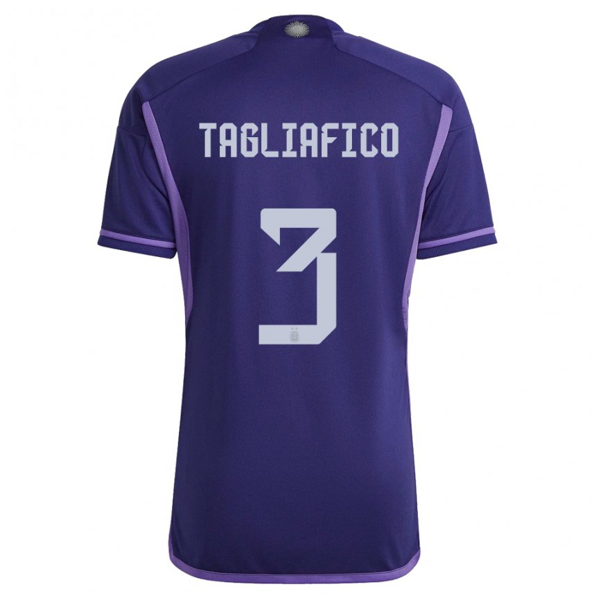 Niño Camiseta Argentina Nicolas Tagliafico #3 Morado 2ª Equipación 22-24 La Camisa