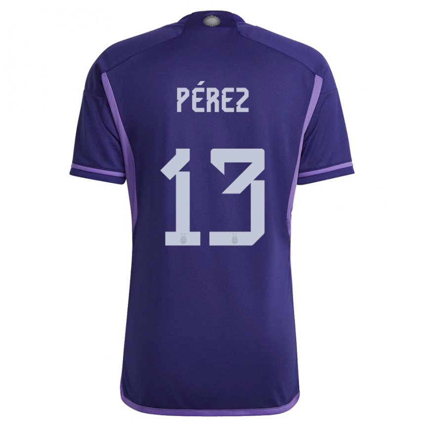 Niño Camiseta Argentina Nehuen Perez #13 Morado 2ª Equipación 22-24 La Camisa