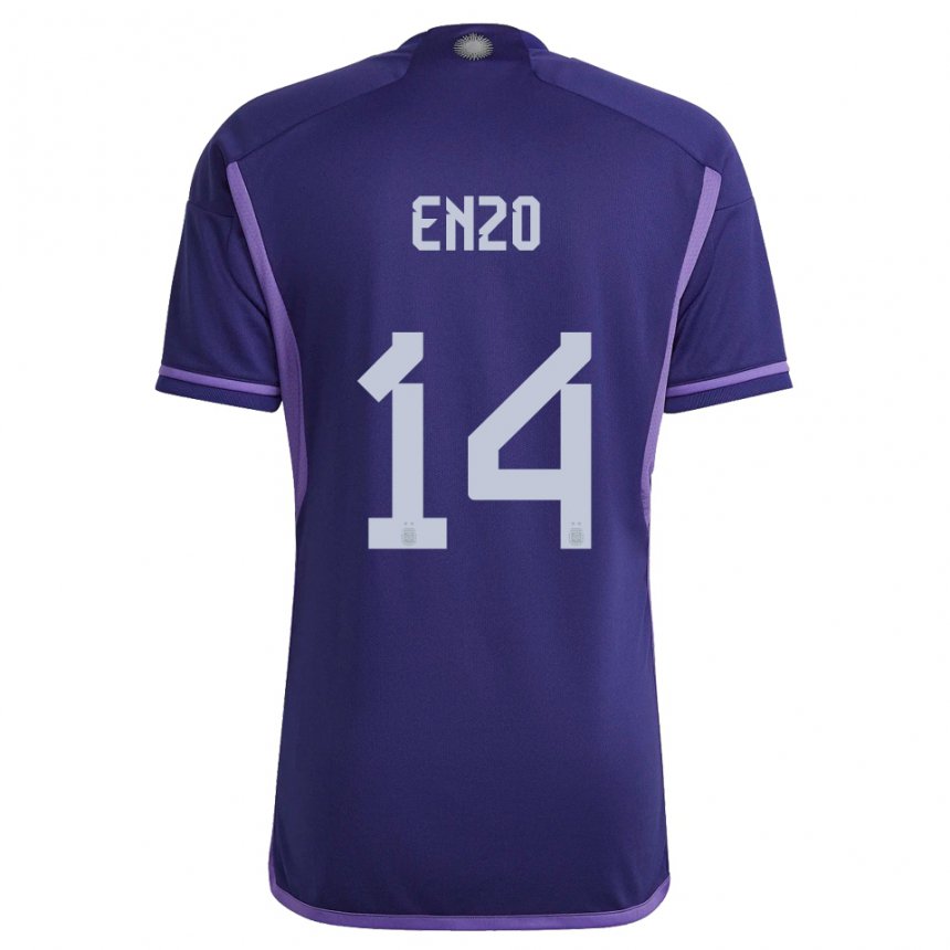 Niño Camiseta Argentina Enzo Fernandez #14 Morado 2ª Equipación 22-24 La Camisa