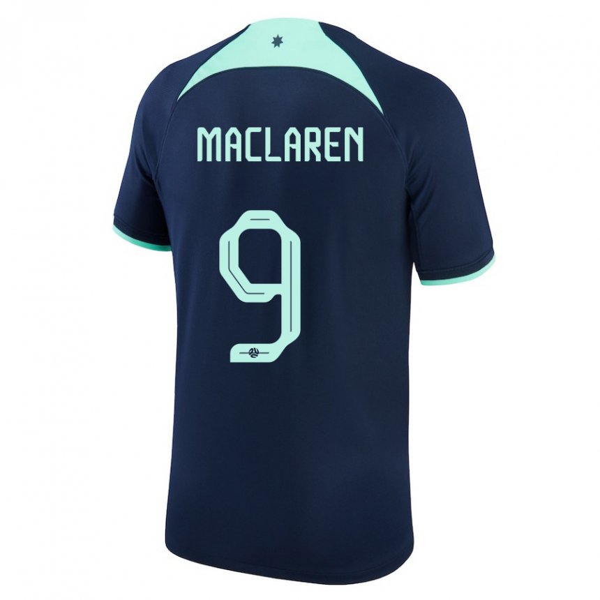 Niño Camiseta Australia Jamie Maclaren #9 Azul Oscuro 2ª Equipación 22-24 La Camisa