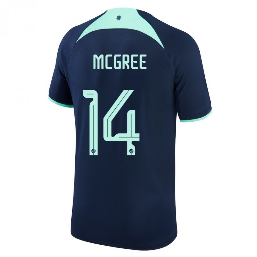 Niño Camiseta Australia Riley Mcgree #14 Azul Oscuro 2ª Equipación 22-24 La Camisa