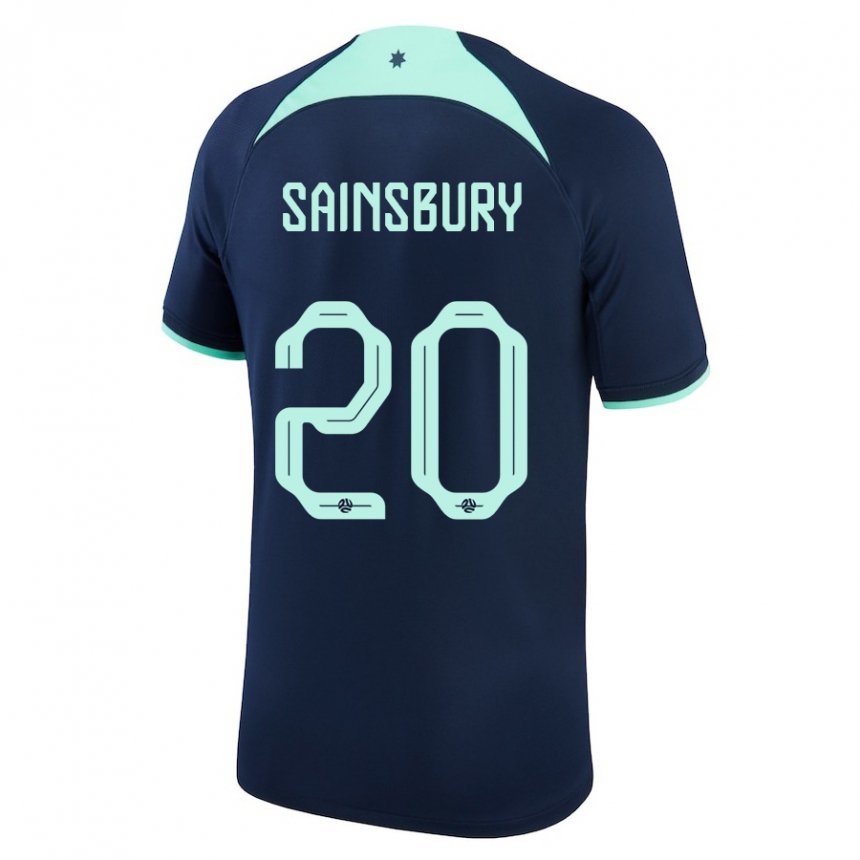 Niño Camiseta Australia Trent Sainsbury #20 Azul Oscuro 2ª Equipación 22-24 La Camisa