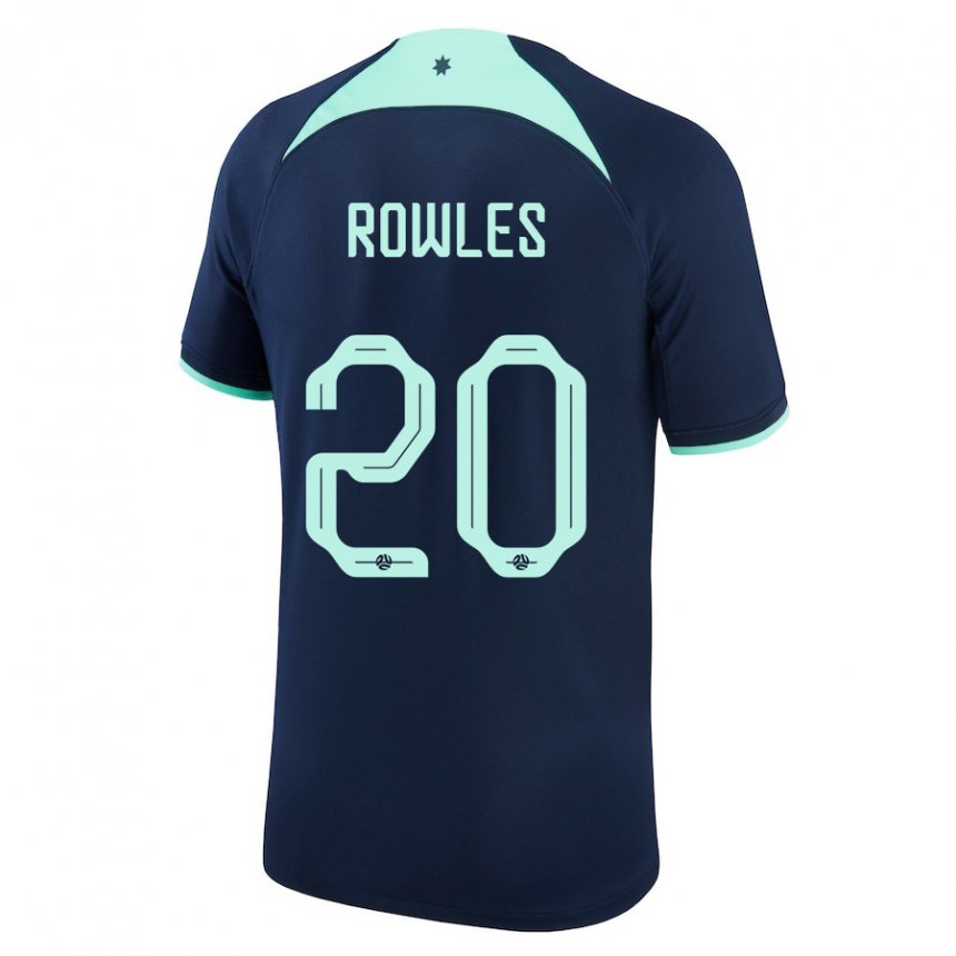 Niño Camiseta Australia Kye Rowles #20 Azul Oscuro 2ª Equipación 22-24 La Camisa