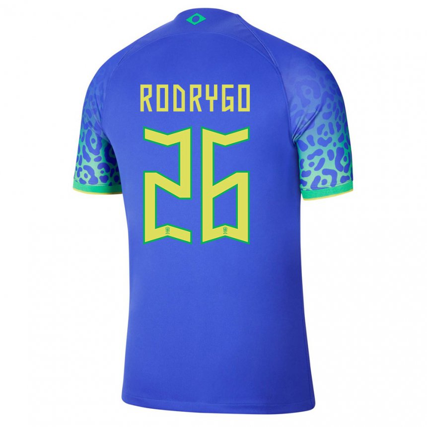 Niño Camiseta Brasil Rodrygo #26 Azul 2ª Equipación 22-24 La Camisa