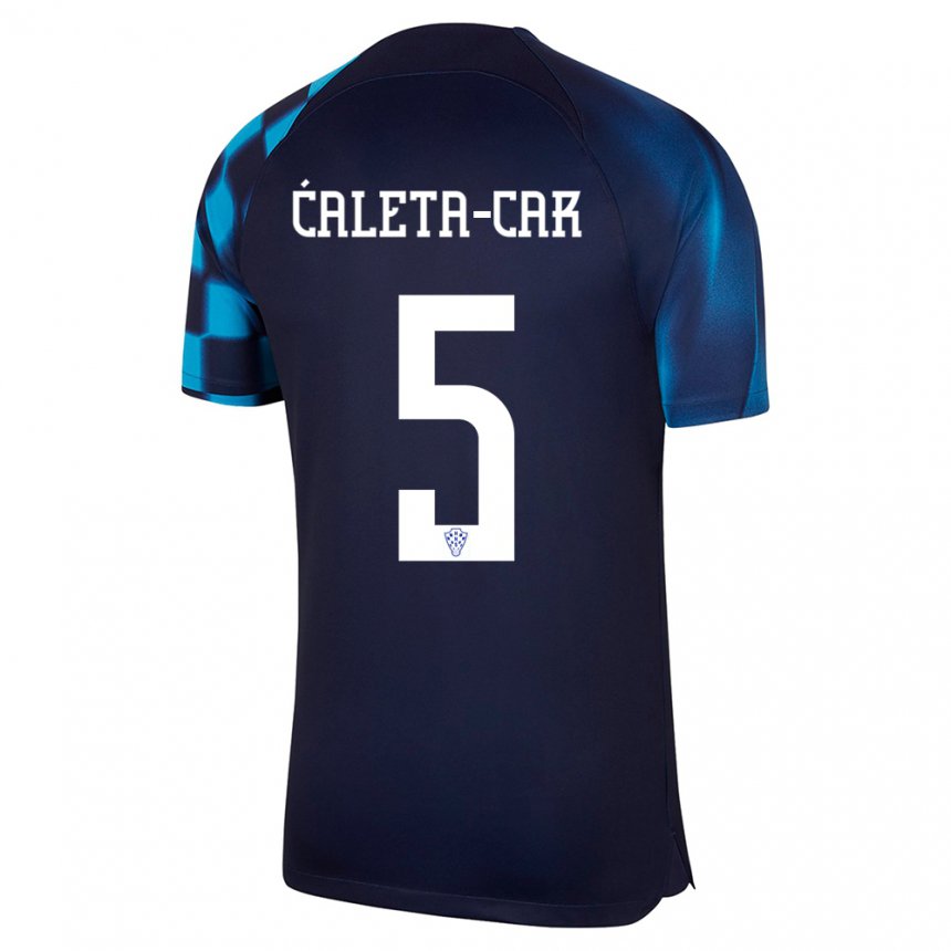 Niño Camiseta Croacia Duje Caleta Car #5 Azul Oscuro 2ª Equipación 22-24 La Camisa