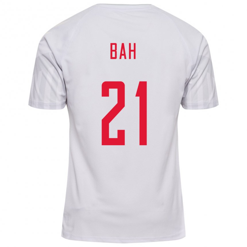 Niño Camiseta Dinamarca Alexander Bah #21 Blanco 2ª Equipación 22-24 La Camisa