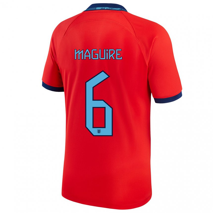 Niño Camiseta Inglaterra Harry Maguire #6 Rojo 2ª Equipación 22-24 La Camisa