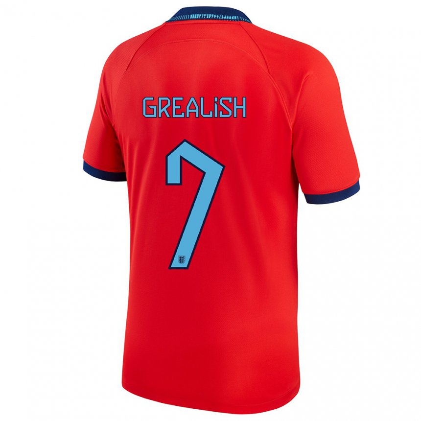 Niño Camiseta Inglaterra Jack Grealish #7 Rojo 2ª Equipación 22-24 La Camisa