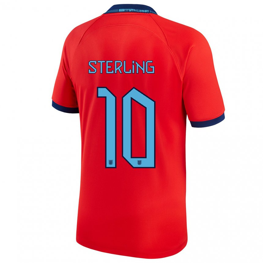 Niño Camiseta Inglaterra Raheem Sterling #10 Rojo 2ª Equipación 22-24 La Camisa