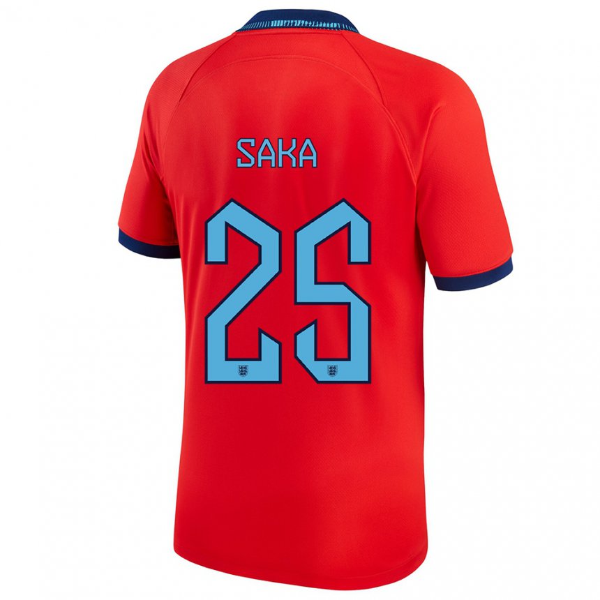 Niño Camiseta Inglaterra Bukayo Saka #25 Rojo 2ª Equipación 22-24 La Camisa