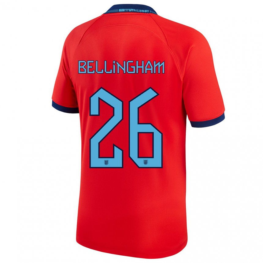 Niño Camiseta Inglaterra Jude Bellingham #26 Rojo 2ª Equipación 22-24 La Camisa