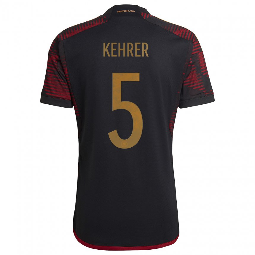 Niño Camiseta Alemania Thilo Kehrer #5 Granate Negro 2ª Equipación 22-24 La Camisa