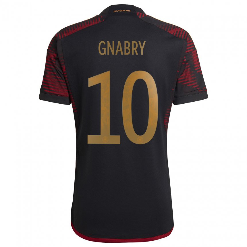 Niño Camiseta Alemania Serge Gnabry #10 Granate Negro 2ª Equipación 22-24 La Camisa