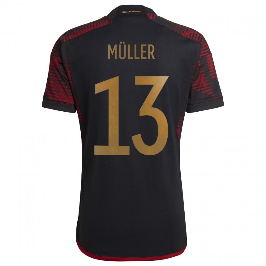Niño Camiseta Alemania Thomas Muller #13 Granate Negro 2ª Equipación 22-24 La Camisa