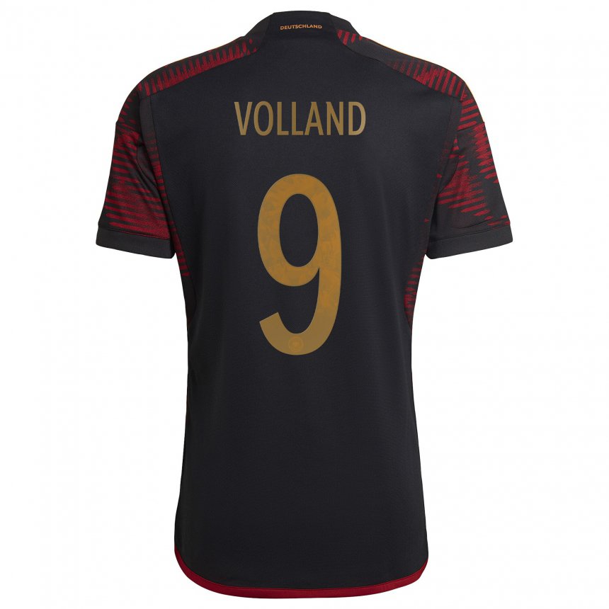 Niño Camiseta Alemania Kevin Volland #9 Granate Negro 2ª Equipación 22-24 La Camisa