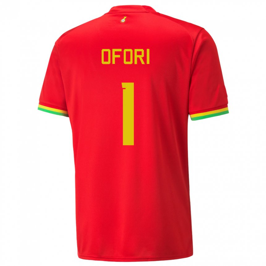 Niño Camiseta Ghana Richard Ofori #1 Rojo 2ª Equipación 22-24 La Camisa