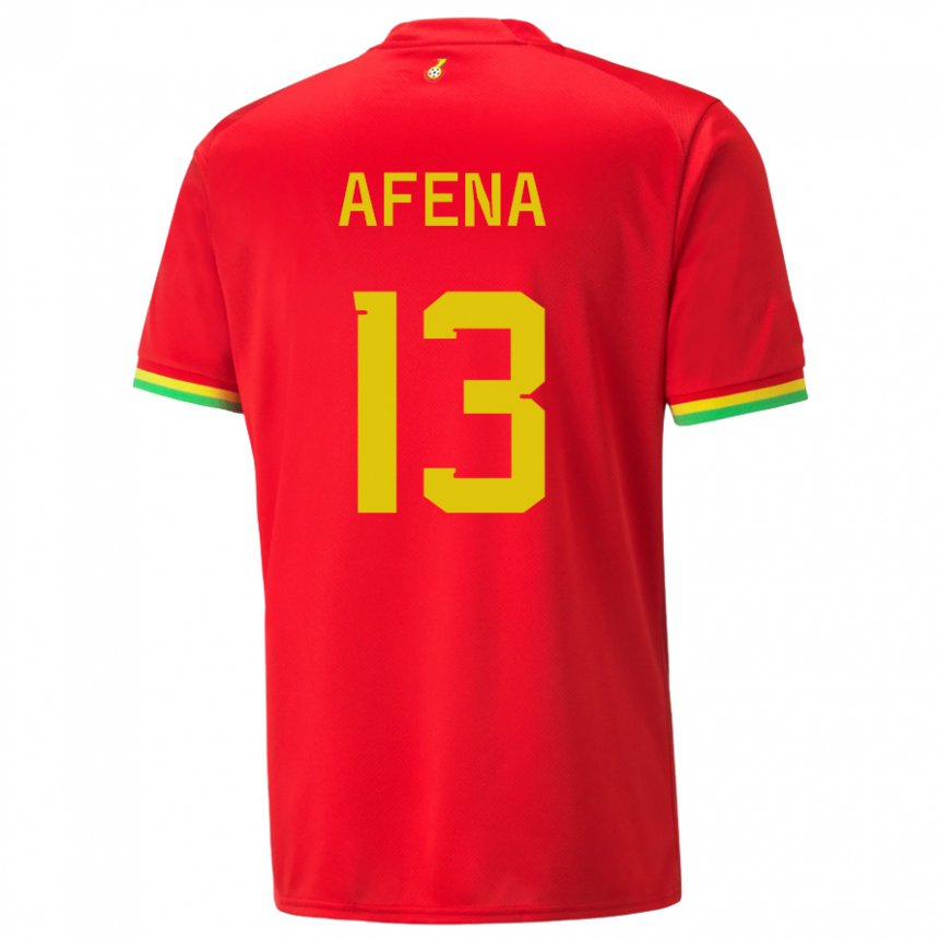 Niño Camiseta Ghana Felix Afena-gyan #13 Rojo 2ª Equipación 22-24 La Camisa