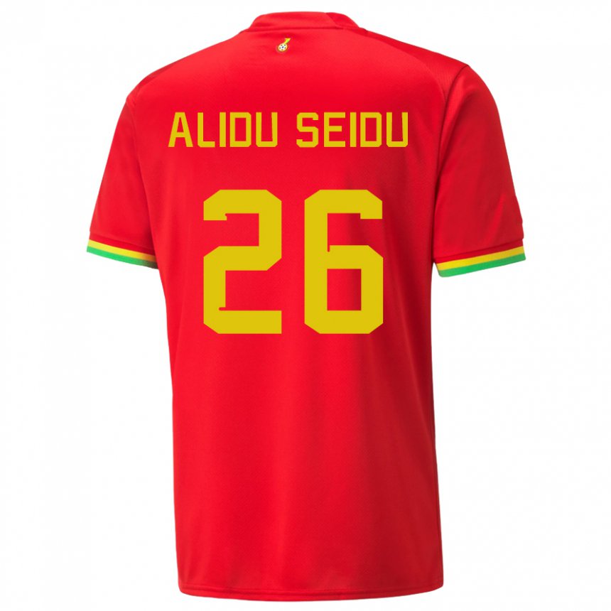Niño Camiseta Ghana Alidu Seidu #26 Rojo 2ª Equipación 22-24 La Camisa