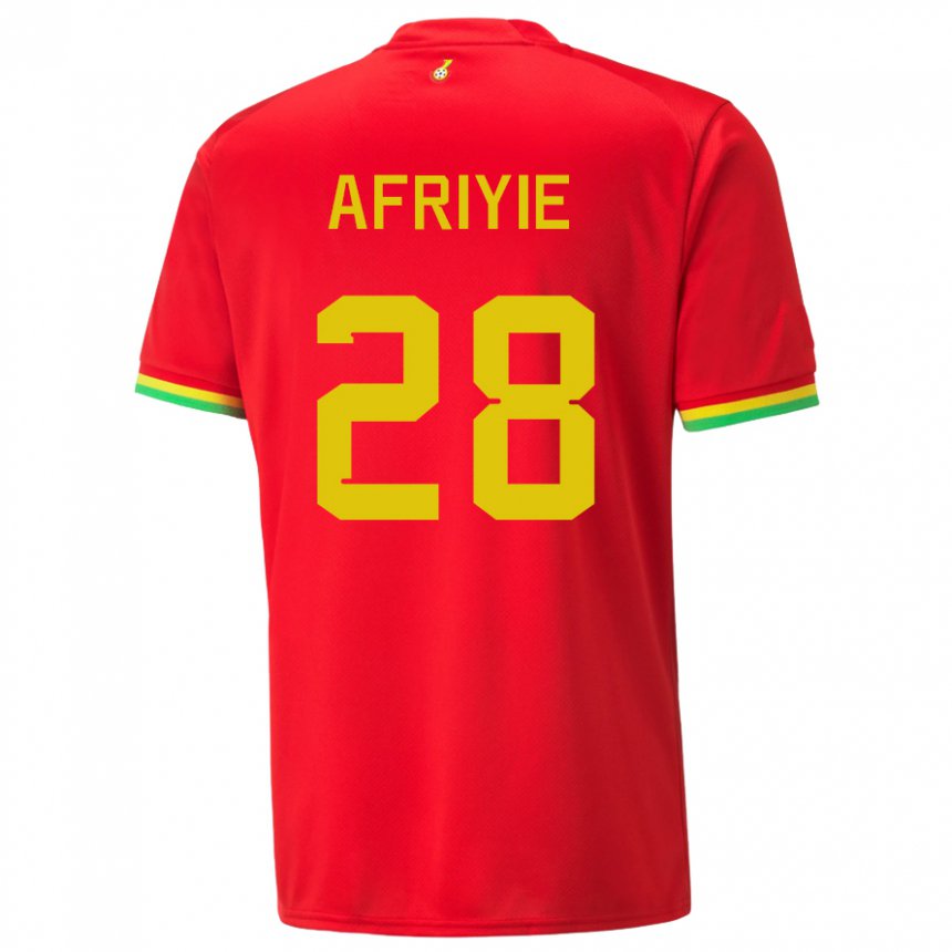 Niño Camiseta Ghana Daniel Afriyie #28 Rojo 2ª Equipación 22-24 La Camisa