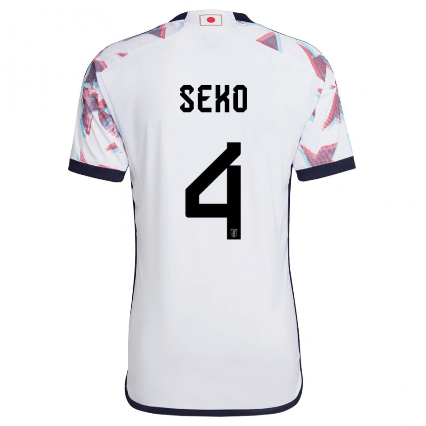 Niño Camiseta Japón Ayumu Seko #4 Blanco 2ª Equipación 22-24 La Camisa