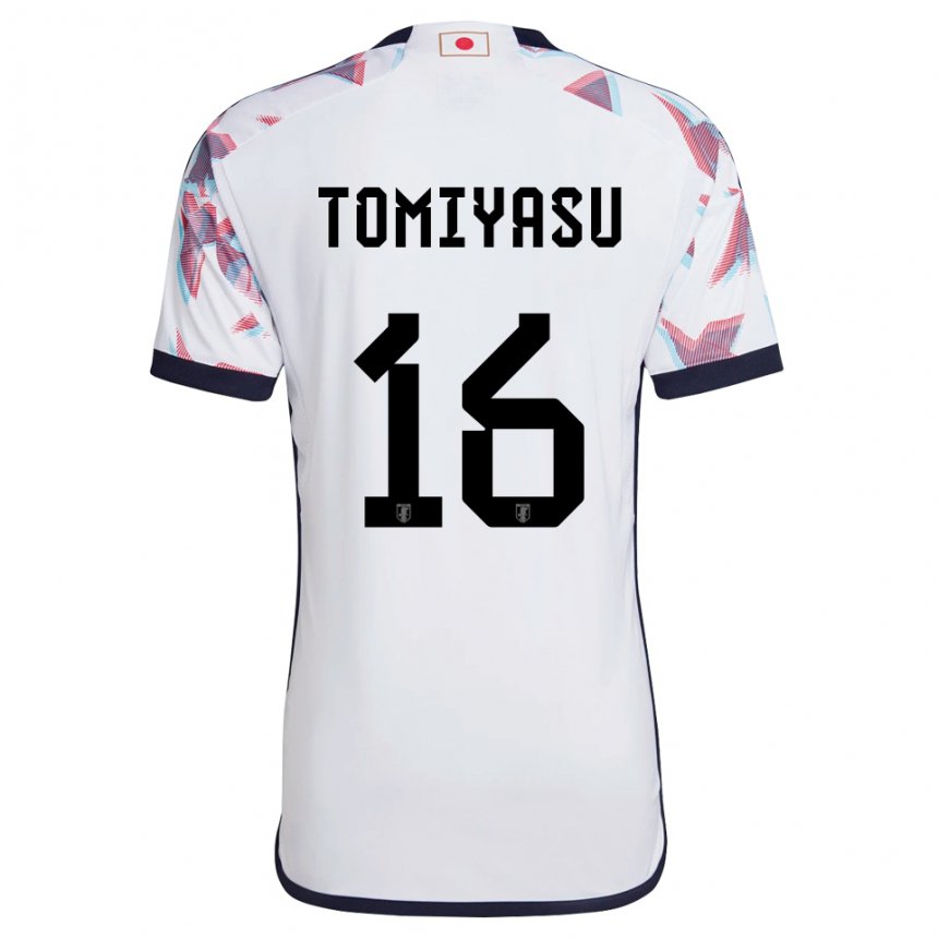 Niño Camiseta Japón Takehiro Tomiyasu #16 Blanco 2ª Equipación 22-24 La Camisa