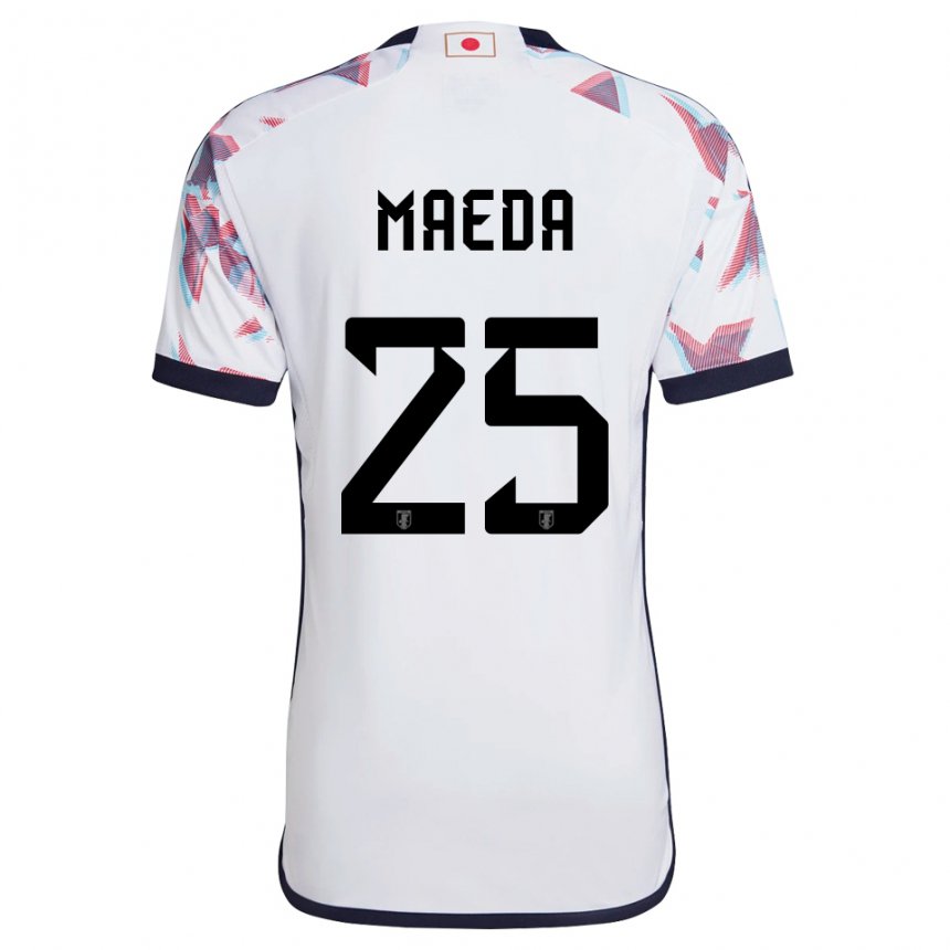 Niño Camiseta Japón Daizen Maeda #25 Blanco 2ª Equipación 22-24 La Camisa