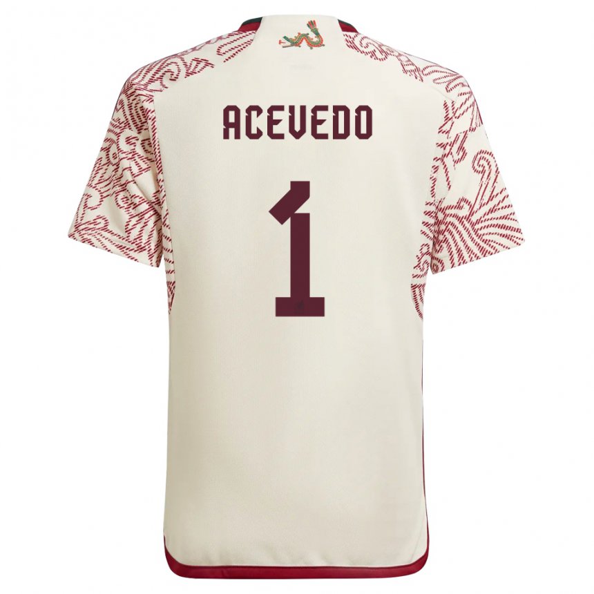 Niño Camiseta México Carlos Acevedo #1 Maravilla Blanco Rojo 2ª Equipación 22-24 La Camisa