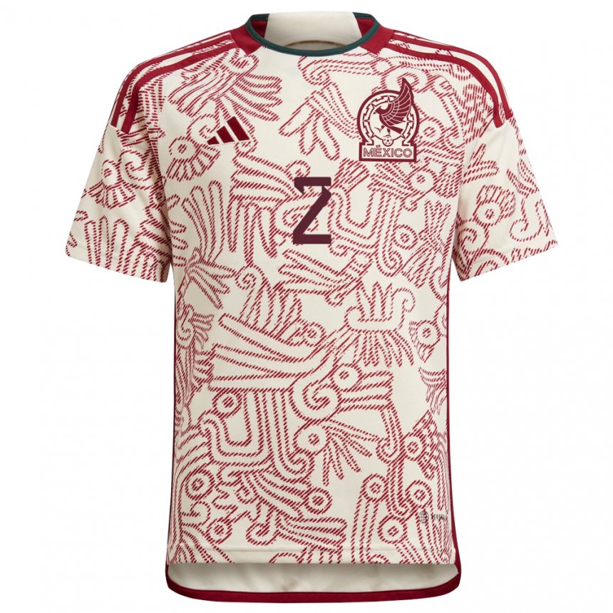 Niño Camiseta México Luis Reyes #2 Maravilla Blanco Rojo 2ª Equipación 22-24 La Camisa