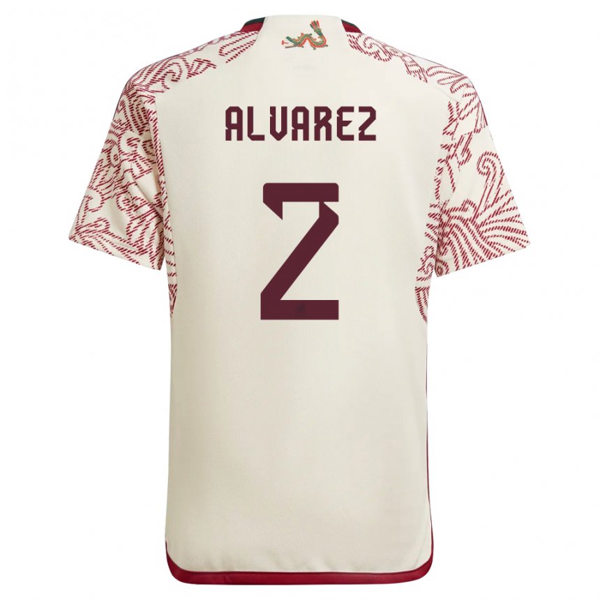Niño Camiseta México Kevin Alvarez #2 Maravilla Blanco Rojo 2ª Equipación 22-24 La Camisa