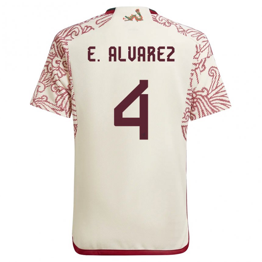 Niño Camiseta México Edson Alvarez #4 Maravilla Blanco Rojo 2ª Equipación 22-24 La Camisa