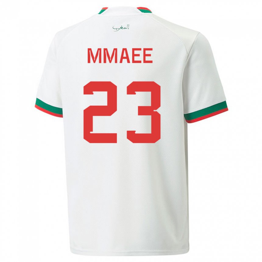 Niño Camiseta Marruecos Ryan Mmaee #23 Blanco 2ª Equipación 22-24 La Camisa