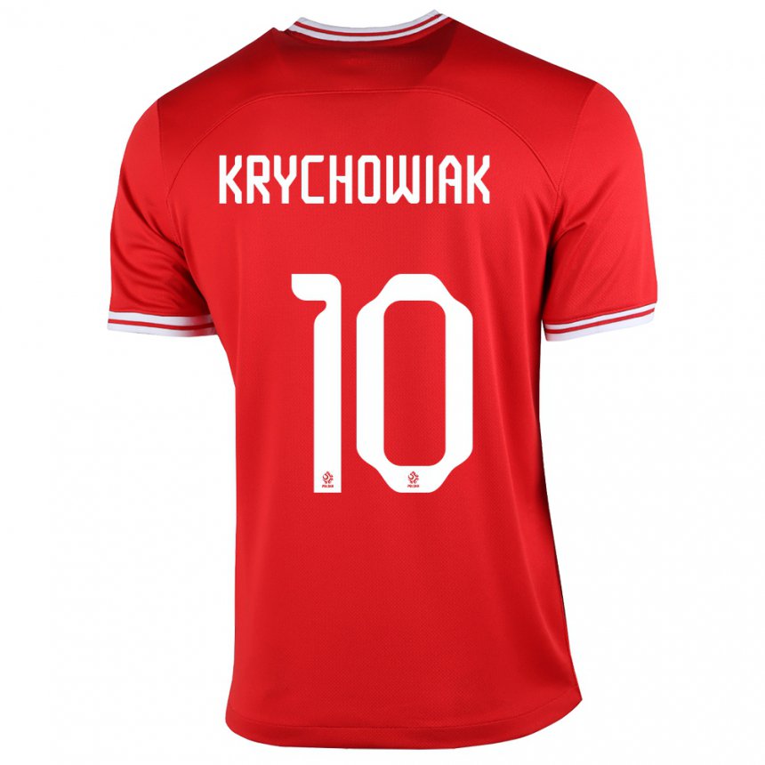 Niño Camiseta Polonia Grzegorz Krychowiak #10 Rojo 2ª Equipación 22-24 La Camisa