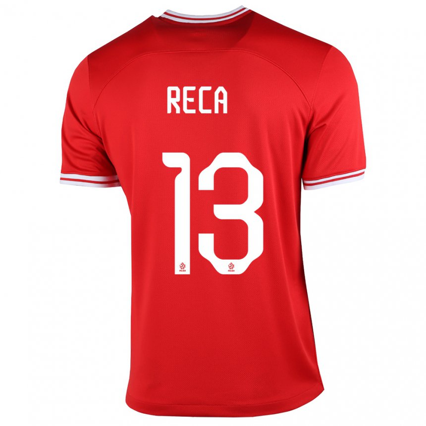 Niño Camiseta Polonia Arkadiusz Reca #13 Rojo 2ª Equipación 22-24 La Camisa