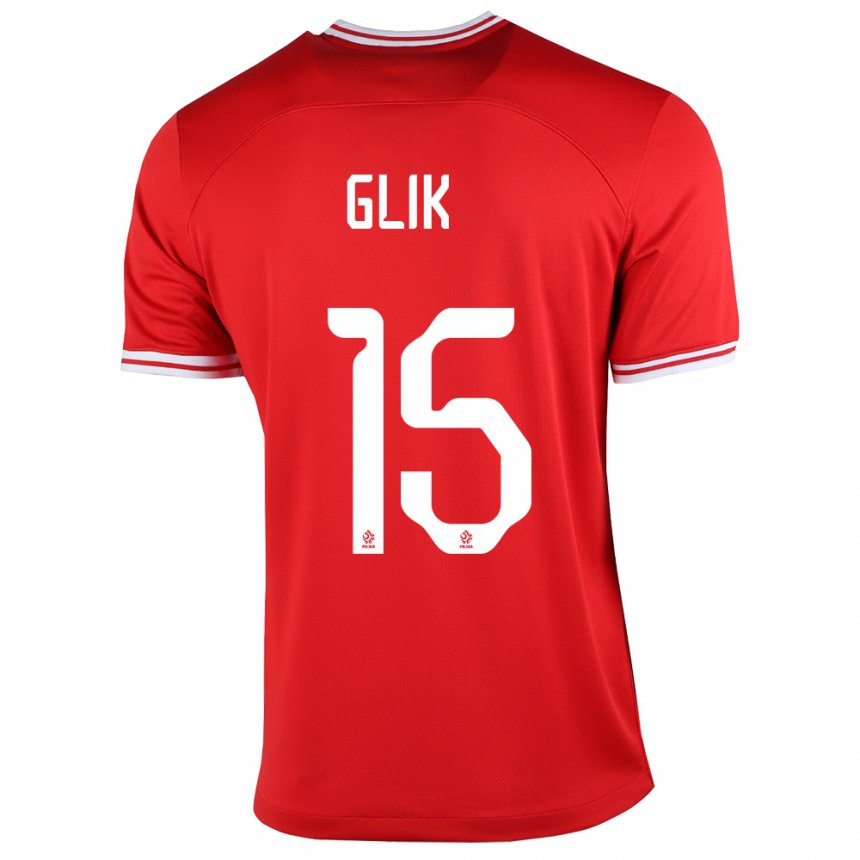Niño Camiseta Polonia Kamil Glik #15 Rojo 2ª Equipación 22-24 La Camisa