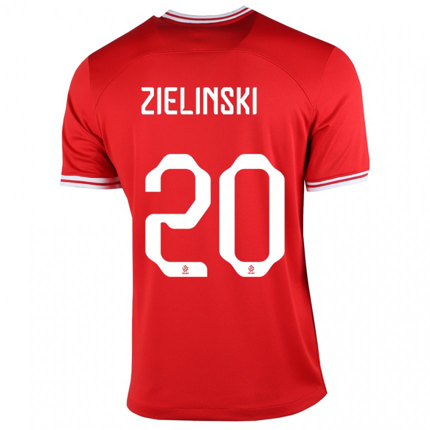 Niño Camiseta Polonia Piotr Zielinski #20 Rojo 2ª Equipación 22-24 La Camisa