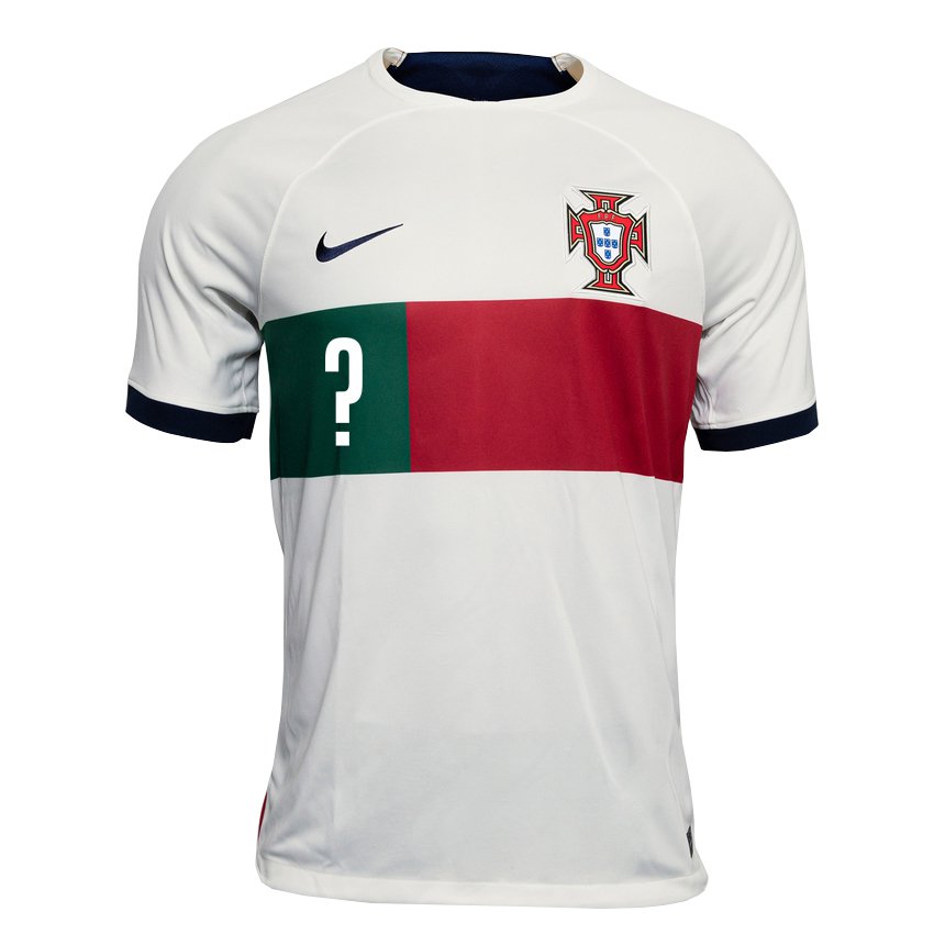 Niño Camiseta Portugal Su Nombre #0 Blanco 2ª Equipación 22-24 La Camisa