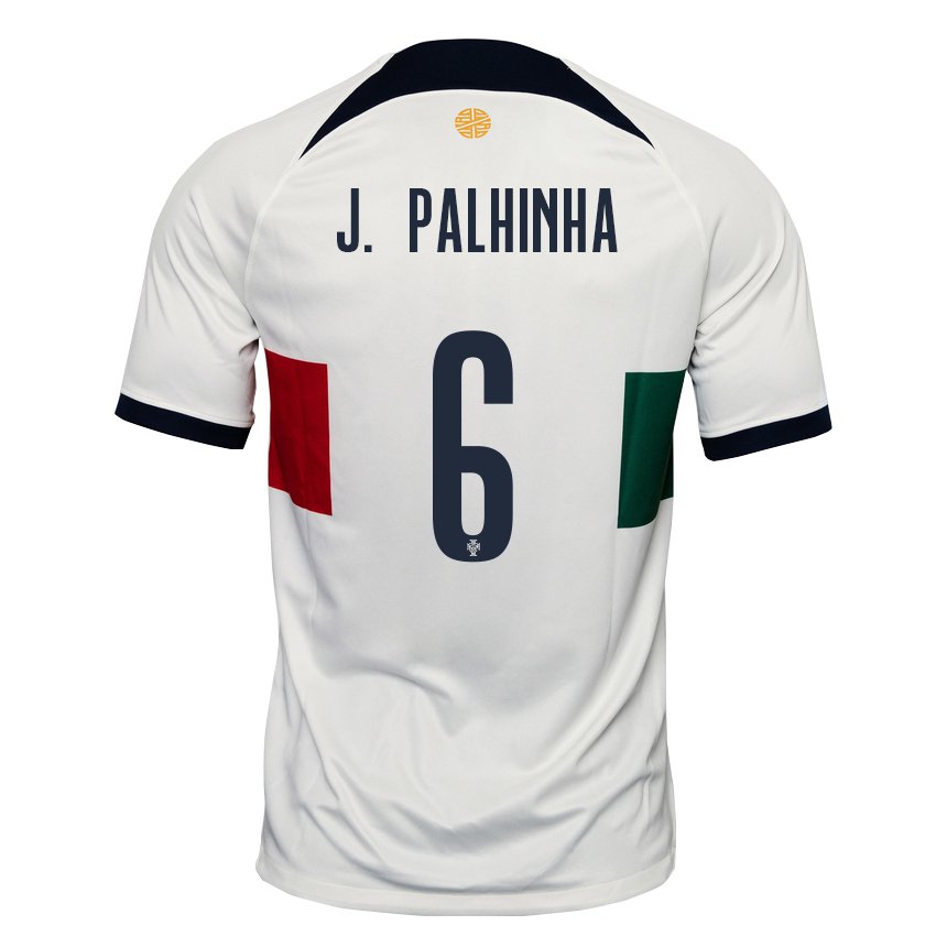 Niño Camiseta Portugal Joao Palhinha #6 Blanco 2ª Equipación 22-24 La Camisa