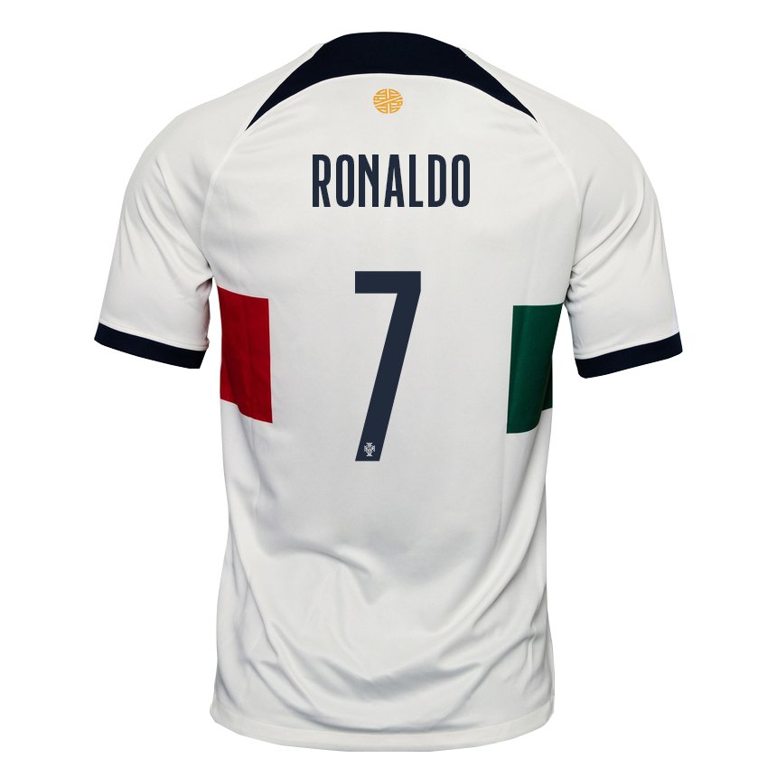 Niño Camiseta Portugal Cristiano Ronaldo #7 Blanco 2ª Equipación 22-24 La Camisa