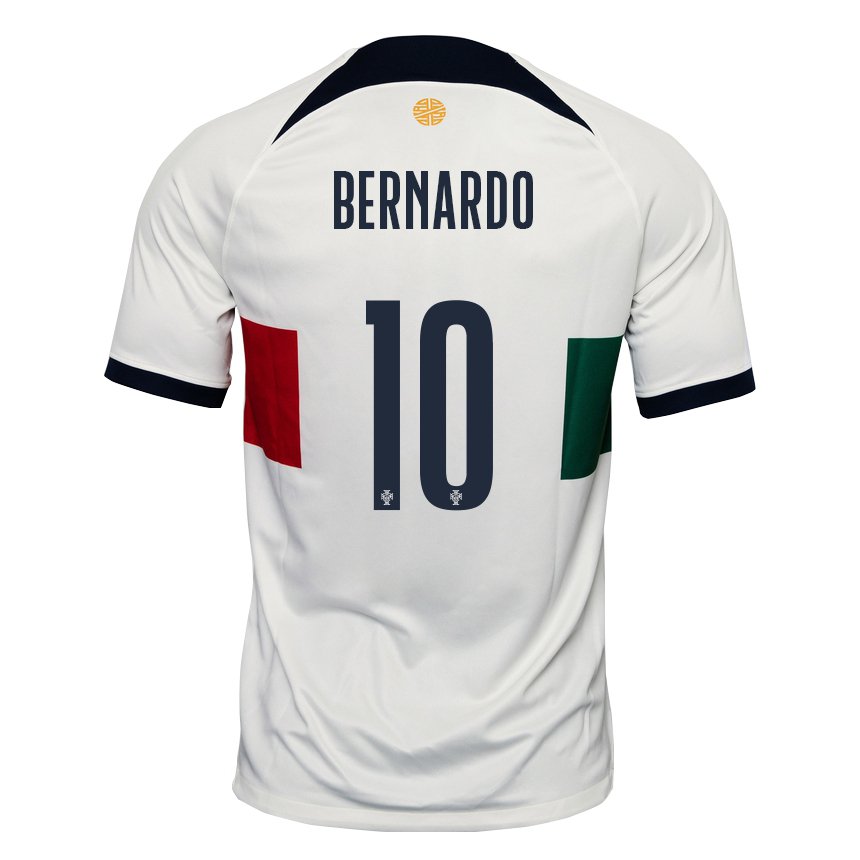 Niño Camiseta Portugal Bernardo Silva #10 Blanco 2ª Equipación 22-24 La Camisa