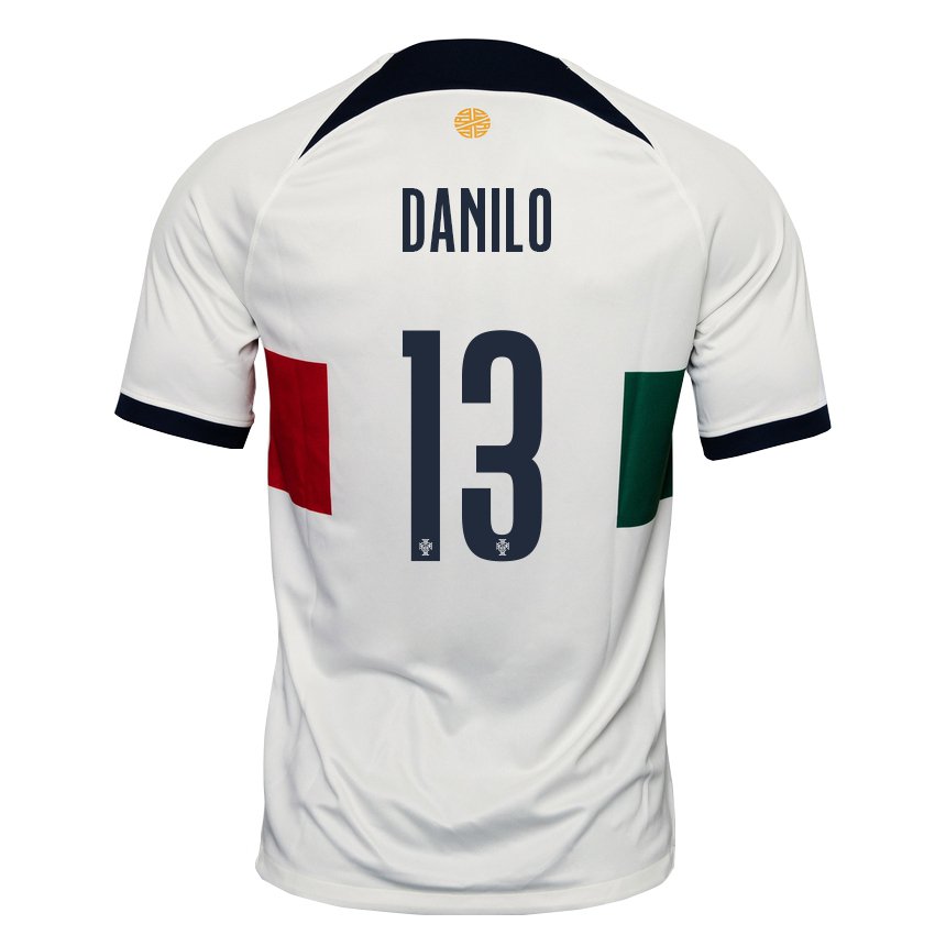 Niño Camiseta Portugal Danilo Pereira #13 Blanco 2ª Equipación 22-24 La Camisa