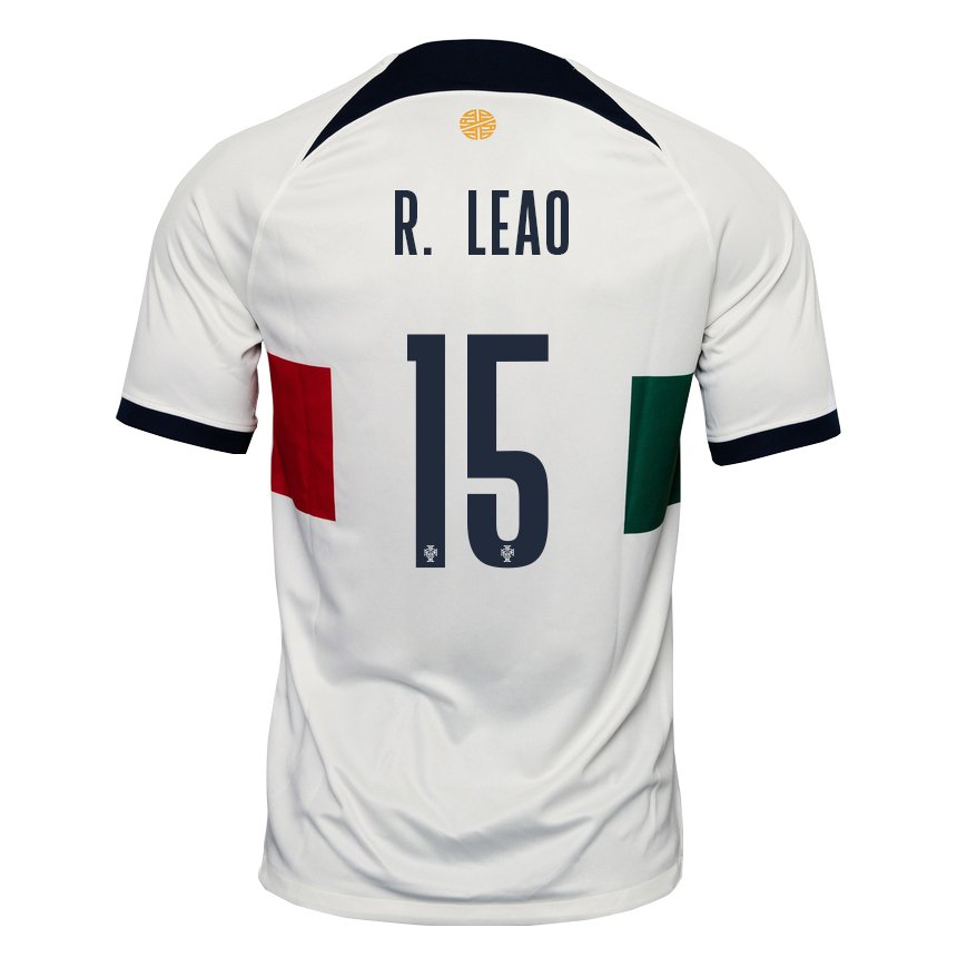 Niño Camiseta Portugal Rafael Leao #15 Blanco 2ª Equipación 22-24 La Camisa