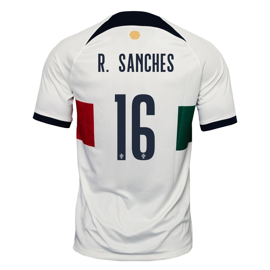Niño Camiseta Portugal Renato Sanches #16 Blanco 2ª Equipación 22-24 La Camisa