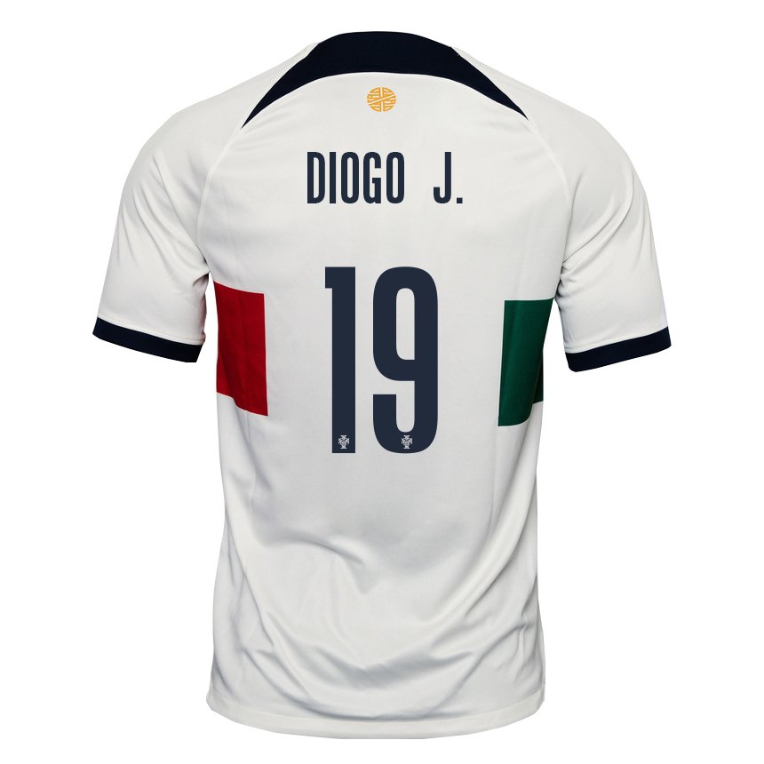 Niño Camiseta Portugal Diogo Jota #19 Blanco 2ª Equipación 22-24 La Camisa
